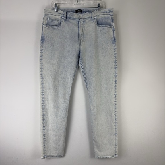 7 For All Mankind Other - 7 For All Mankind Jeans Men's Size 36 Light Wash Denim‎ Slim Tapered Fit